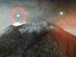 По мексиканскому ТВ показали, как НЛО залетает в вулкан