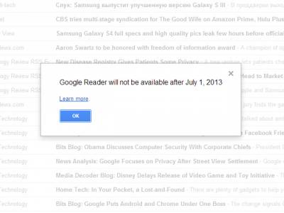 Google Reader :   ""?