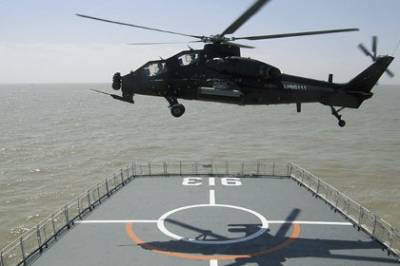 Китай начал морские испытания ударного вертолета WZ-10