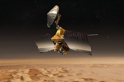 Орбитальная станция НАСА сделала снимок путешествующего марсохода