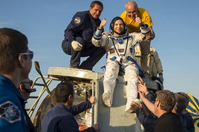«Союз» с экипажем 43-й экспедиции на МКС приземлился в Казахстане