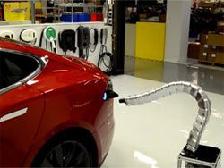 Tesla показала прототип зарядной станции будущего
