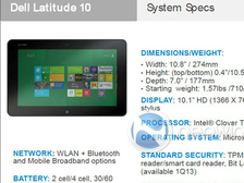 Dell Latitude 10: планшетник с Windows 8